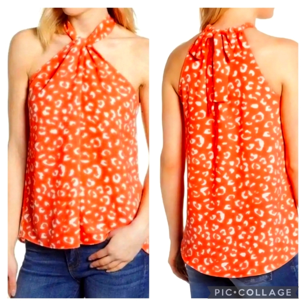Gibson Orange Halter Neck Women's Top